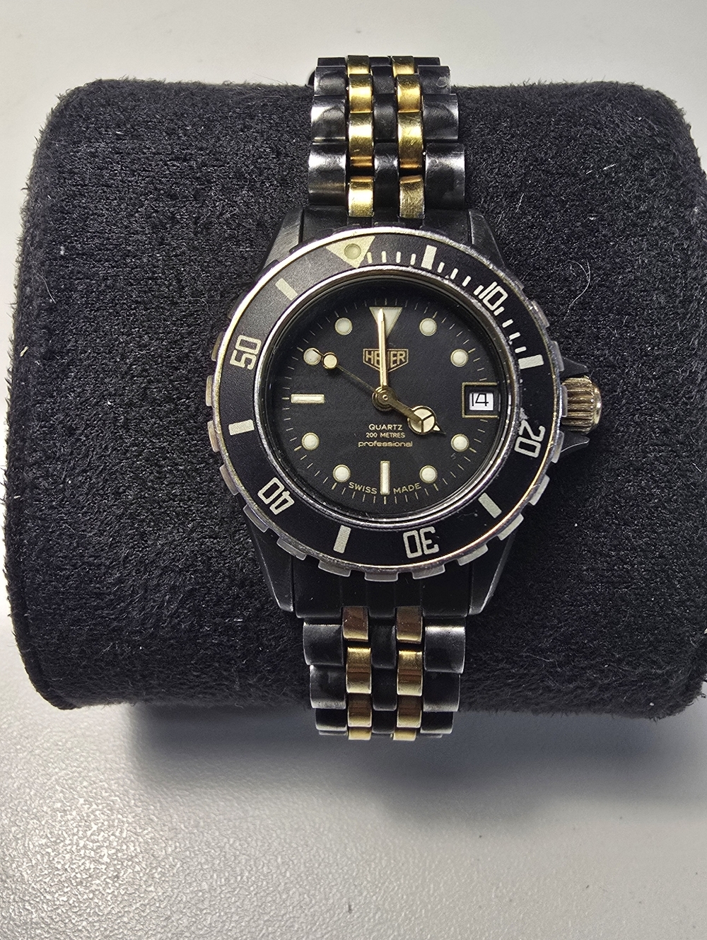 Pre - TAG Heuer 980.028 Black PVD Gold Womens 1000 Series Prof Quartz Watch